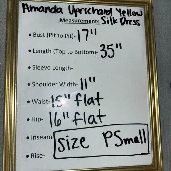 Amanda Uprichard Yellow Silk Drop Waist Sleeveless Dress โ Size P (Petite Small) - Picture 10 of 10